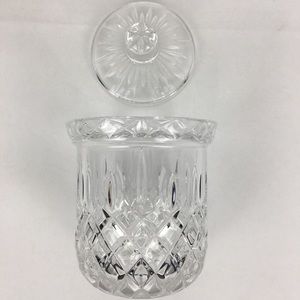 Gorham Crystal Biscuit Barrel Candy Dish With Lid